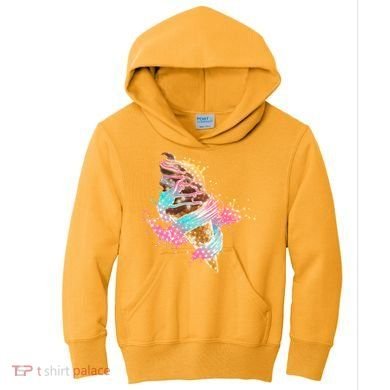 Fun Colorful Summer Time Chocolate Ice Cream Kids Hoodie