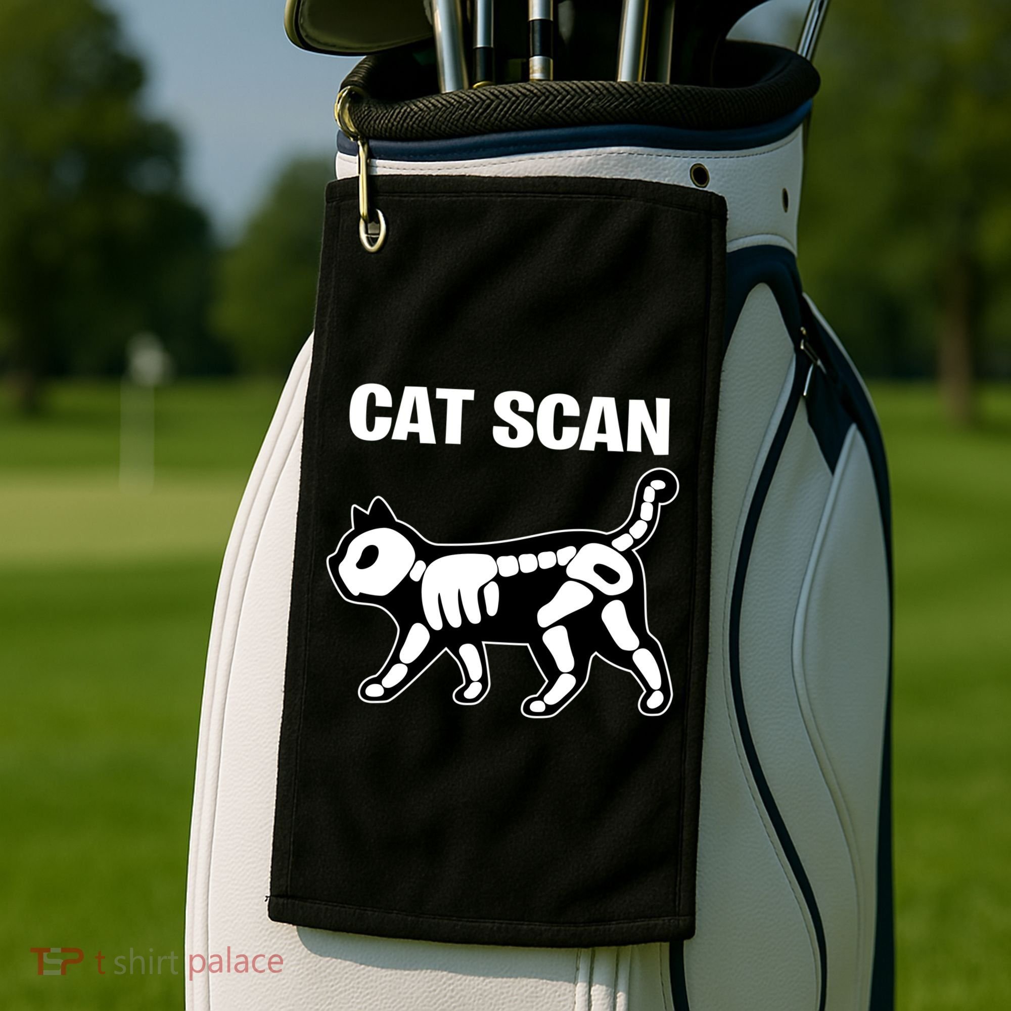 Funny Cat Scan Ct Scan Cat Xgiftray Pun Sarcastic Rad Tech Gift Meaningful Gift Golf Towel
