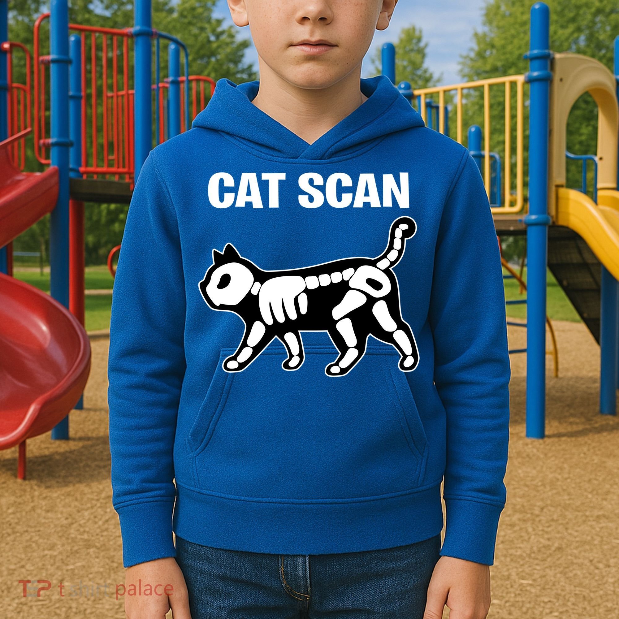 Funny Cat Scan Ct Scan Cat Xgiftray Pun Sarcastic Rad Tech Gift Meaningful Gift Kids Hoodie