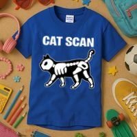 Funny Cat Scan Ct Scan Cat Xgiftray Pun Sarcastic Rad Tech Gift Meaningful Gift Kids T-Shirt thumb 3