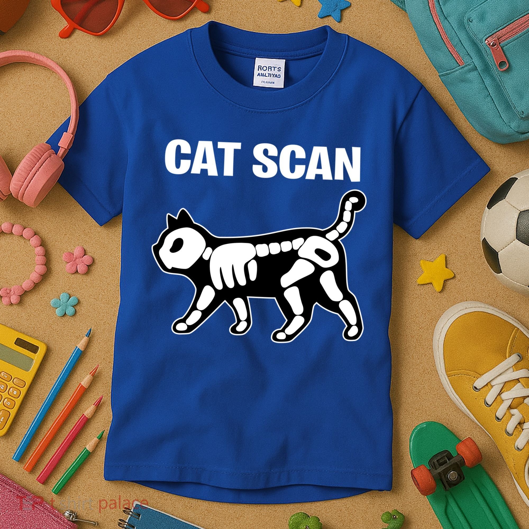 Funny Cat Scan Ct Scan Cat Xgiftray Pun Sarcastic Rad Tech Gift Meaningful Gift Kids T-Shirt