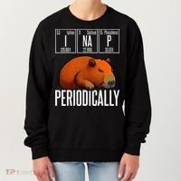 Funny Chemistry Science I Nap Periodically Capybara Lover Women's Sweatshirt thumb 0