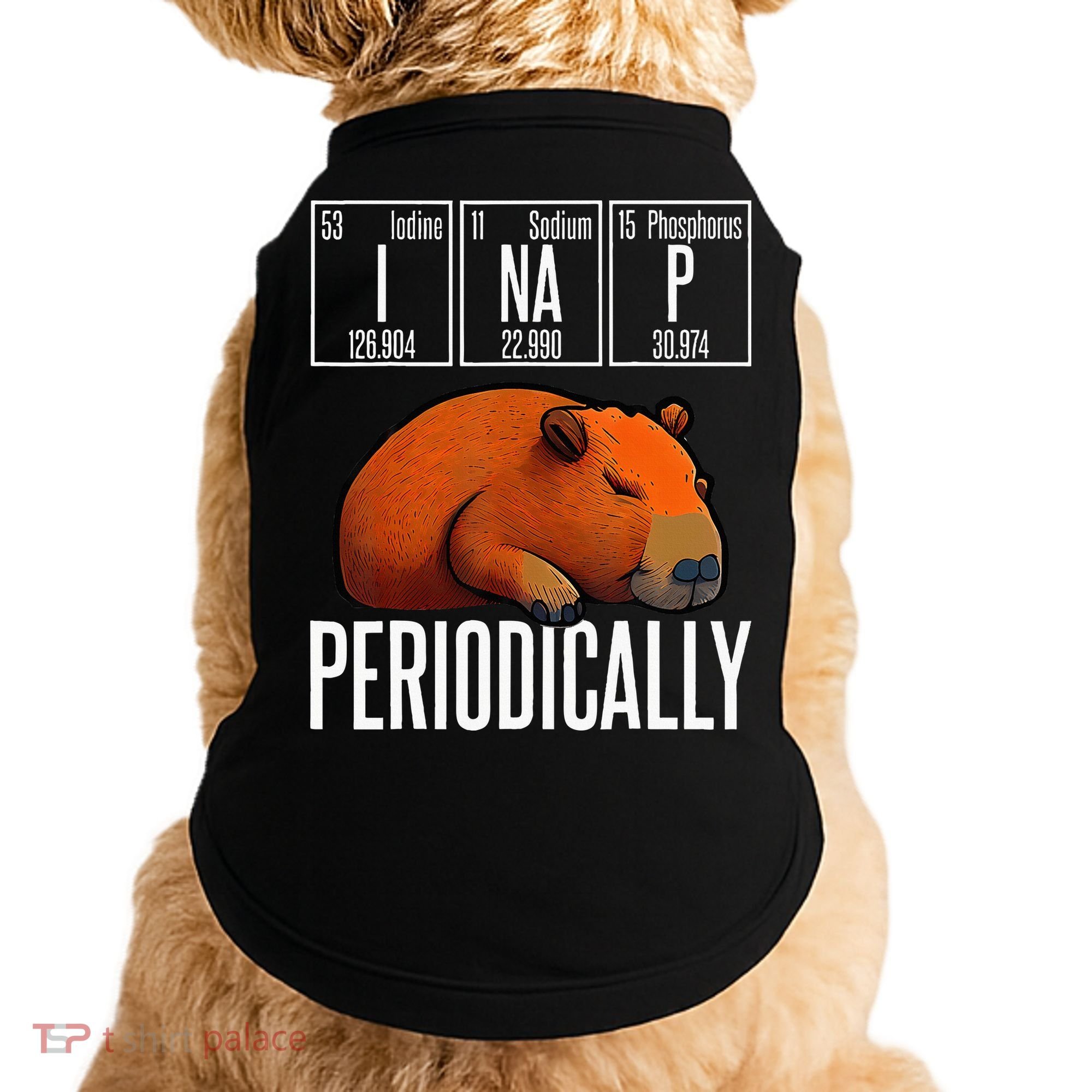 Funny Chemistry Science I Nap Periodically Capybara Lover Doggie Tank