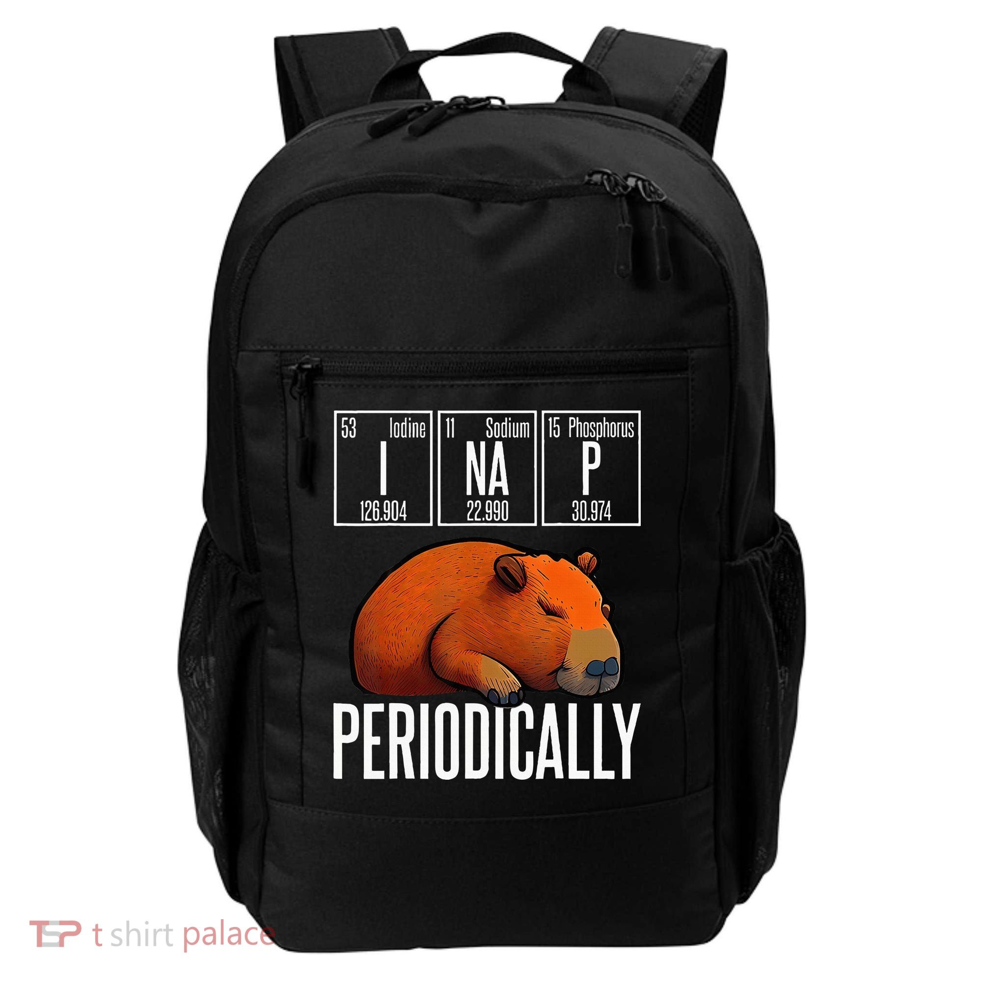 Funny Chemistry Science I Nap Periodically Capybara Lover Backpack