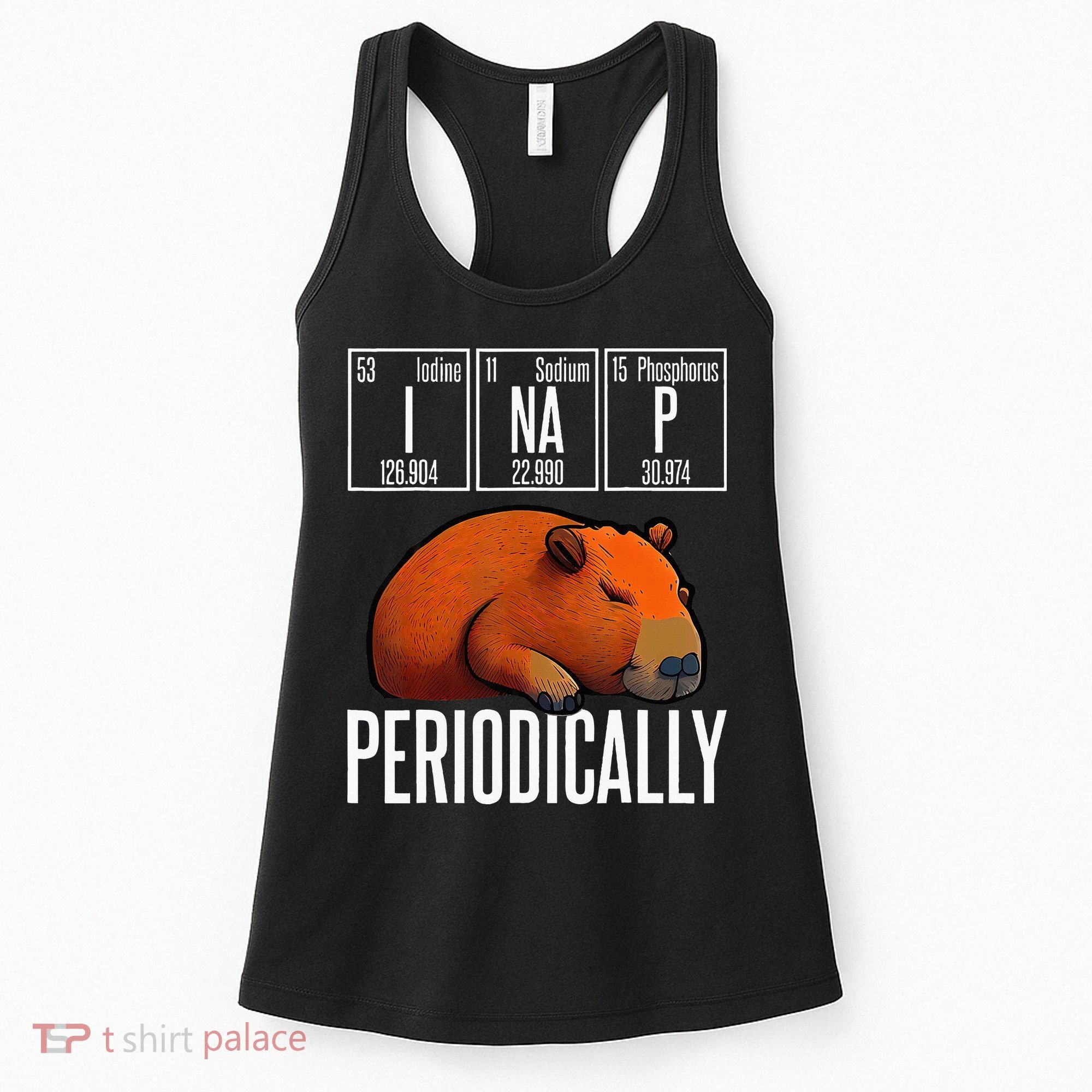 Funny Chemistry Science I Nap Periodically Capybara Lover Women's Tank Top