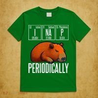 Funny Chemistry Science I Nap Periodically Capybara Lover T-Shirt thumb 5