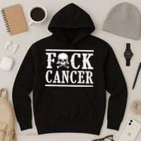 F Cancer Skull And Crossbones Hoodie thumb 3