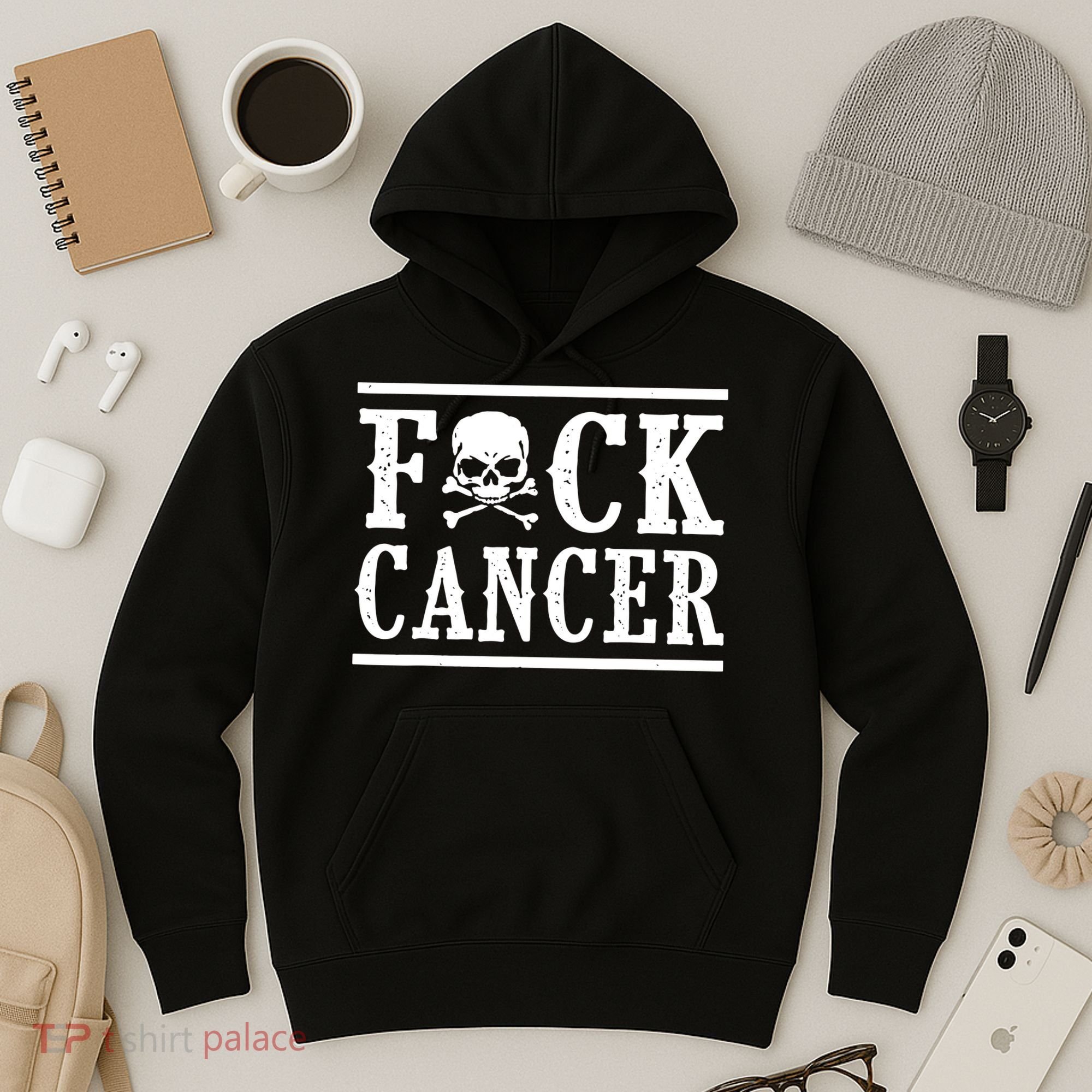 F Cancer Skull And Crossbones Hoodie