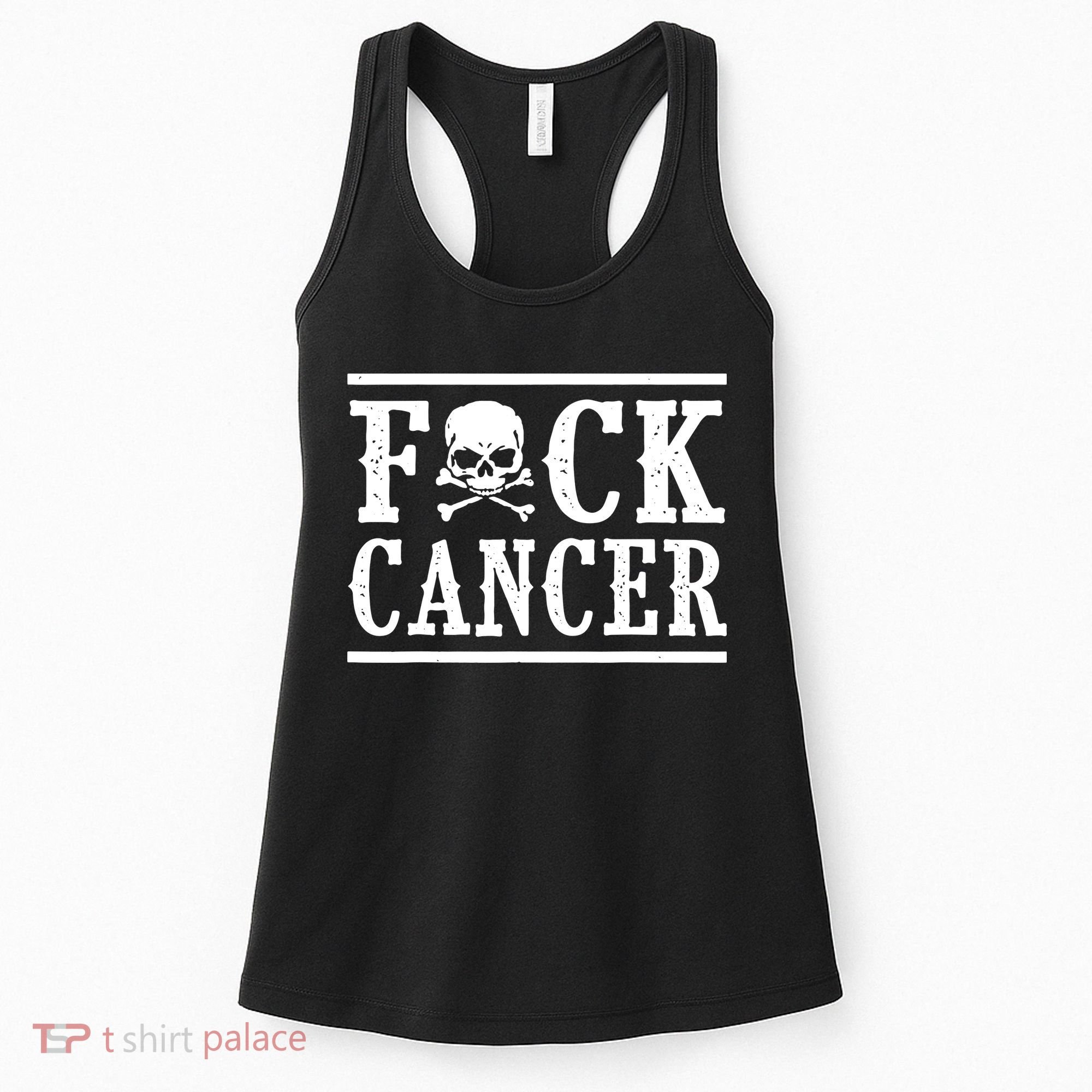 F Cancer Skull And Crossbones Women's Tank Top