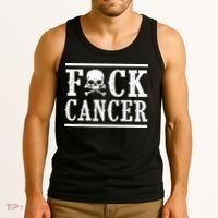 F Cancer Skull And Crossbones Tank Top thumb 3