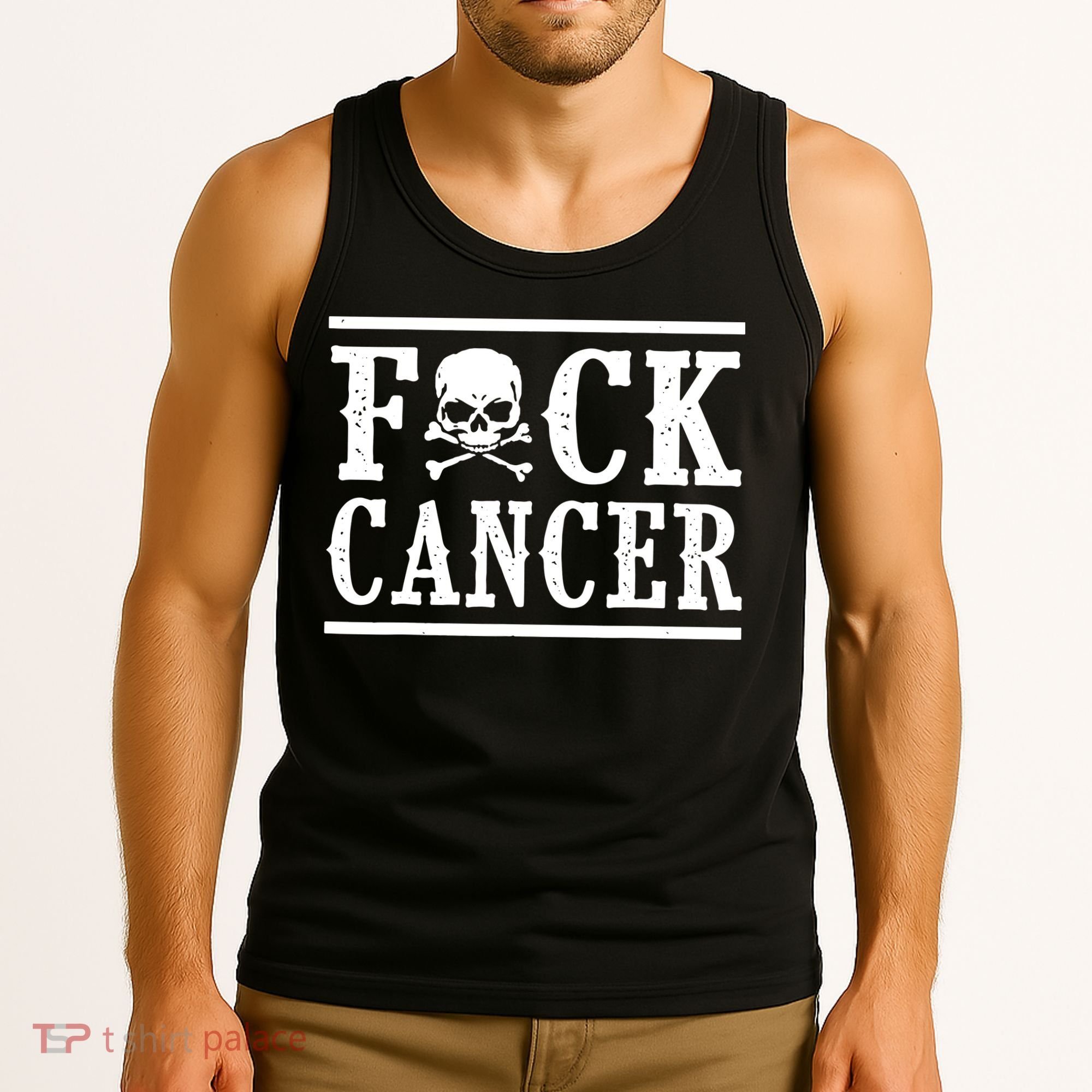 F Cancer Skull And Crossbones Tank Top