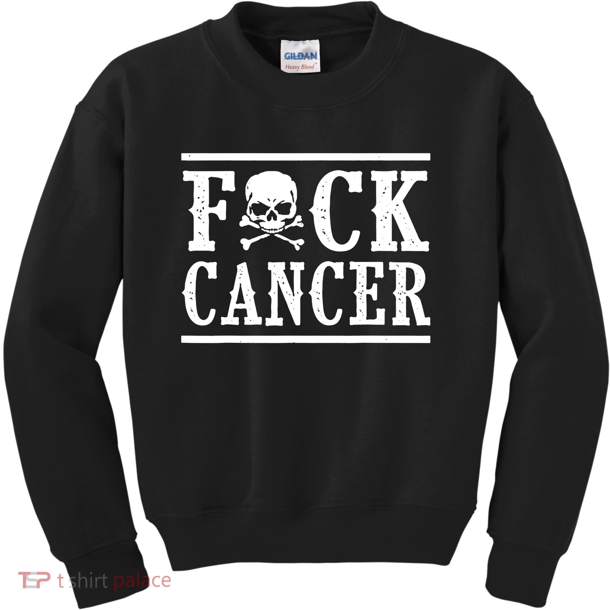 F Cancer Skull And Crossbones Kids Sweatshirt