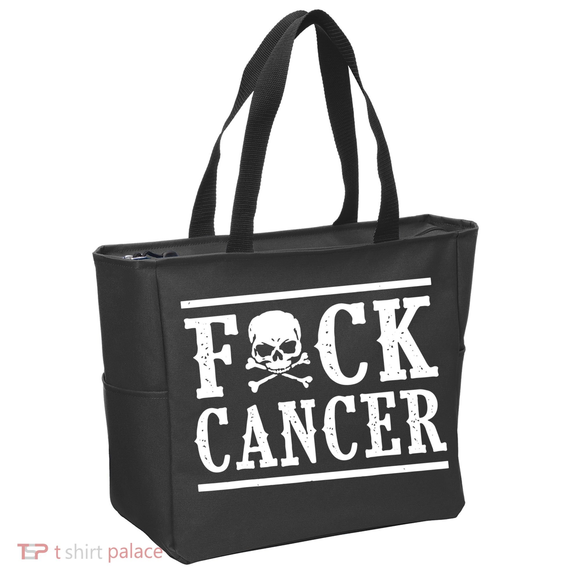 F Cancer Skull And Crossbones Tote Bag