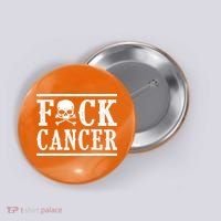F Cancer Skull And Crossbones Button thumb 0