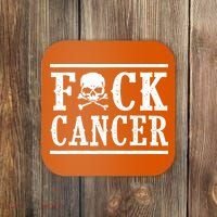 F Cancer Skull And Crossbones Coaster thumb 0