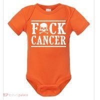 F Cancer Skull And Crossbones Baby Bodysuit thumb 0