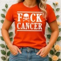 F Cancer Skull And Crossbones Women's T-Shirt thumb 2