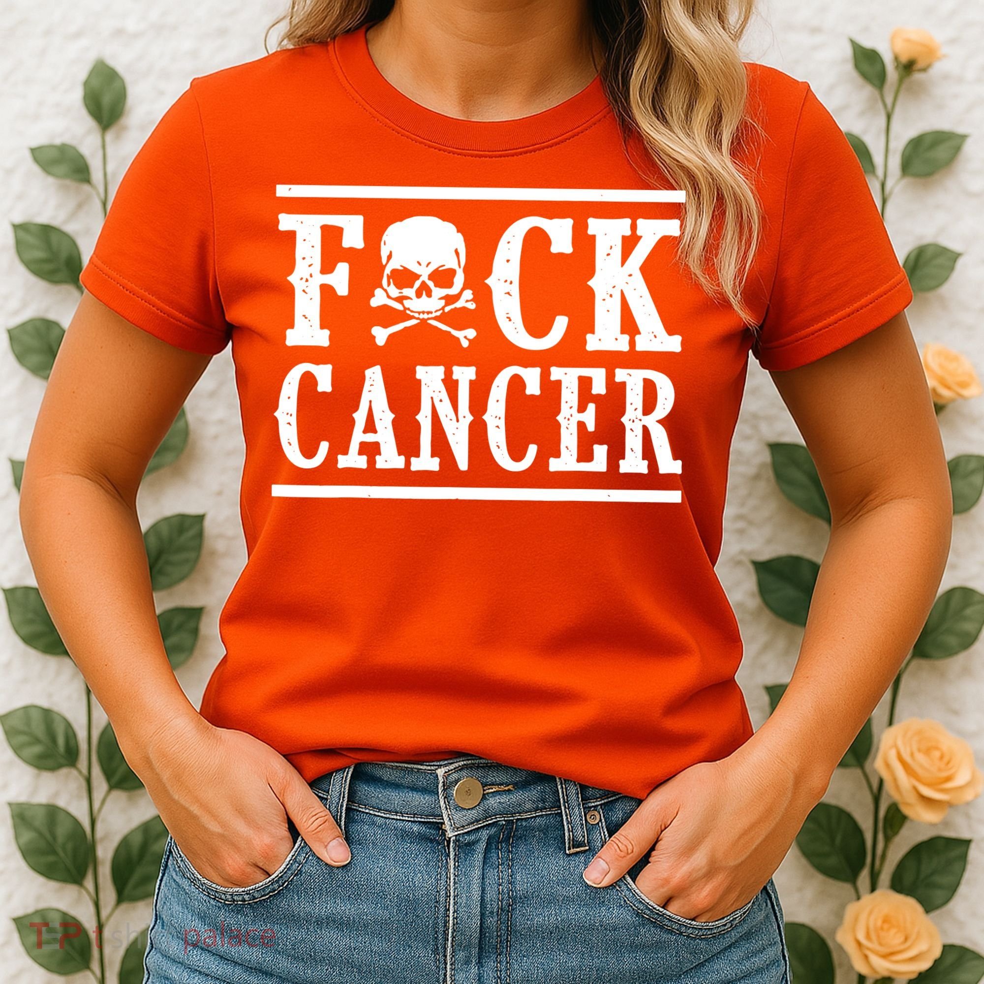 F Cancer Skull And Crossbones Women's T-Shirt