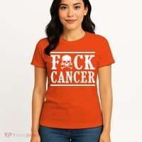 F Cancer Skull And Crossbones Women's T-Shirt thumb 4