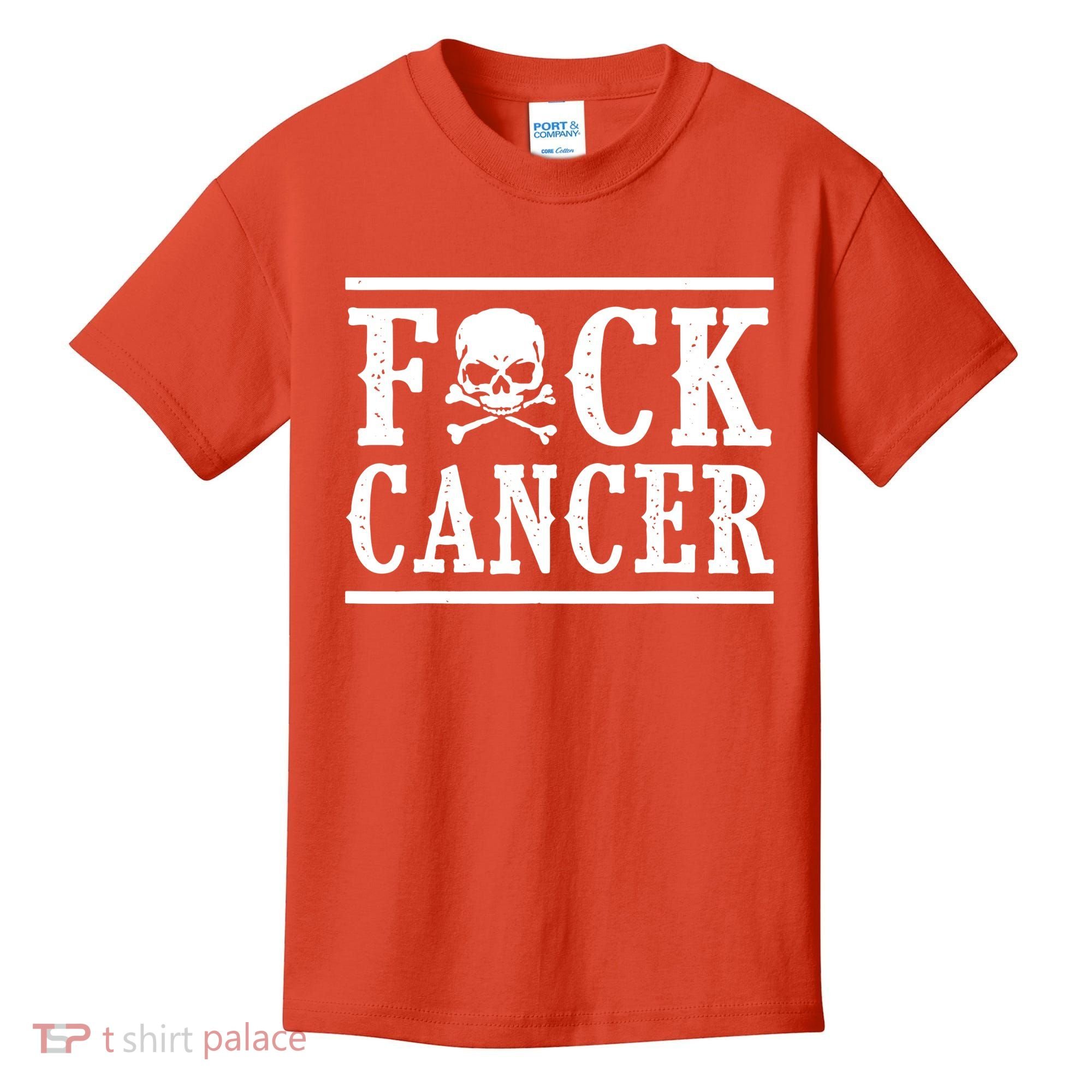 F Cancer Skull And Crossbones Kids T-Shirt