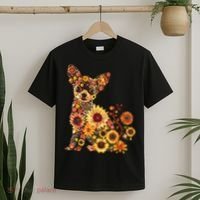 Floral Chihuahua Sunflower Mama Cute Mom Mother's Day  T-Shirt thumb 2