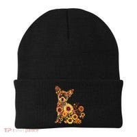 Floral Chihuahua Sunflower Mama Cute Mom Mother's Day  Beanie thumb 0