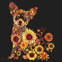 Floral Chihuahua Sunflower Mama Cute Mom Mother's Day  Beanie thumb 2