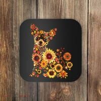 Floral Chihuahua Sunflower Mama Cute Mom Mother's Day  Coaster thumb 0