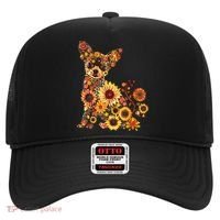 Floral Chihuahua Sunflower Mama Cute Mom Mother's Day  Hat thumb 0