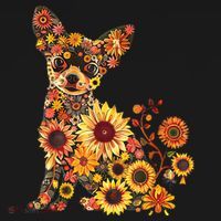 Floral Chihuahua Sunflower Mama Cute Mom Mother's Day  Visor thumb 3