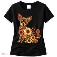 Floral Chihuahua Sunflower Mama Cute Mom Mother's Day  Women's T-Shirt thumb 0