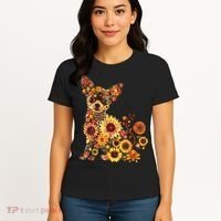 Floral Chihuahua Sunflower Mama Cute Mom Mother's Day  Women's T-Shirt thumb 4
