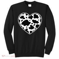 Farmer cows Skin print black and white Heart Cow Sweatshirt thumb 0