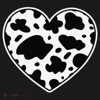 Farmer cows Skin print black and white Heart Cow Women's Hoodie thumb 2