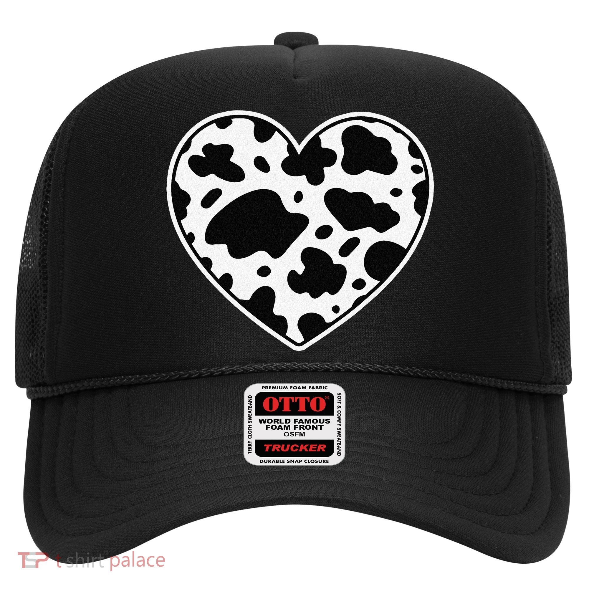 Farmer cows Skin print black and white Heart Cow Hat