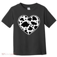 Farmer cows Skin print black and white Heart Cow Toddler T-Shirt thumb 0