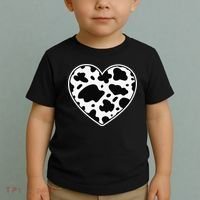 Farmer cows Skin print black and white Heart Cow Toddler T-Shirt thumb 2