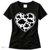 Farmer cows Skin print black and white Heart Cow Women's T-Shirt thumb 0