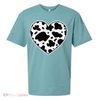 Farmer cows Skin print black and white Heart Cow Sueded Cloud Jersey T-Shirt thumb 0
