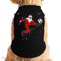 Funny Christmas Santa Soccer Playing Xmas Boys Sport Gift Doggie Tank thumb 0