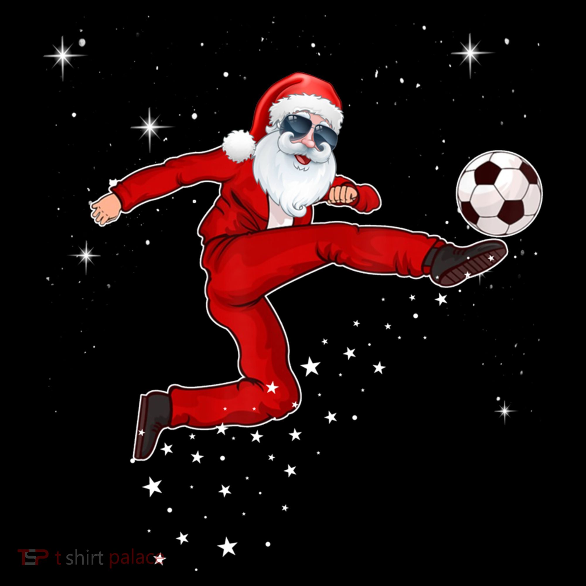 Funny Christmas Santa Soccer Playing Xmas Boys Sport Gift Coffee Mug