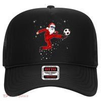 Funny Christmas Santa Soccer Playing Xmas Boys Sport Gift Hat thumb 0