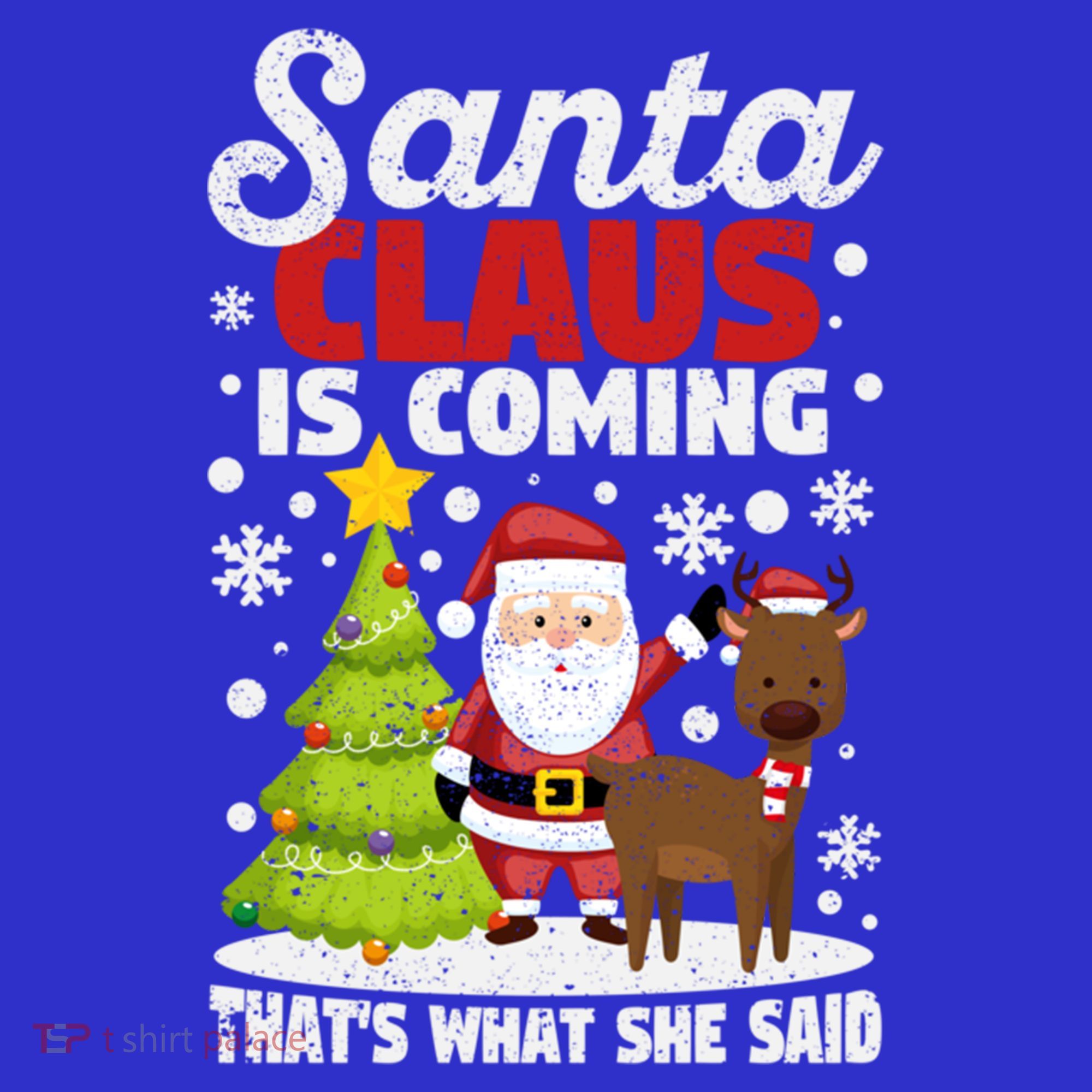 Funny Christmas Santa Claus Is Coming ThatS What She Said Gift Women's Tank Top
