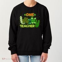 Funny Cute St Patrick's Day One Lucky Teacher Women's Sweatshirt thumb 0