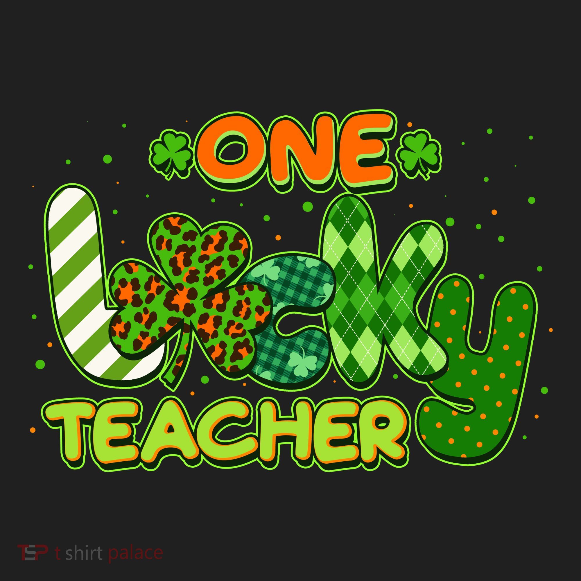 Funny Cute St Patrick's Day One Lucky Teacher Women's Sweatshirt