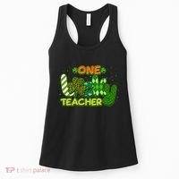 Funny Cute St Patrick's Day One Lucky Teacher Women's Tank Top thumb 0