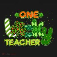 Funny Cute St Patrick's Day One Lucky Teacher Women's Tank Top thumb 5