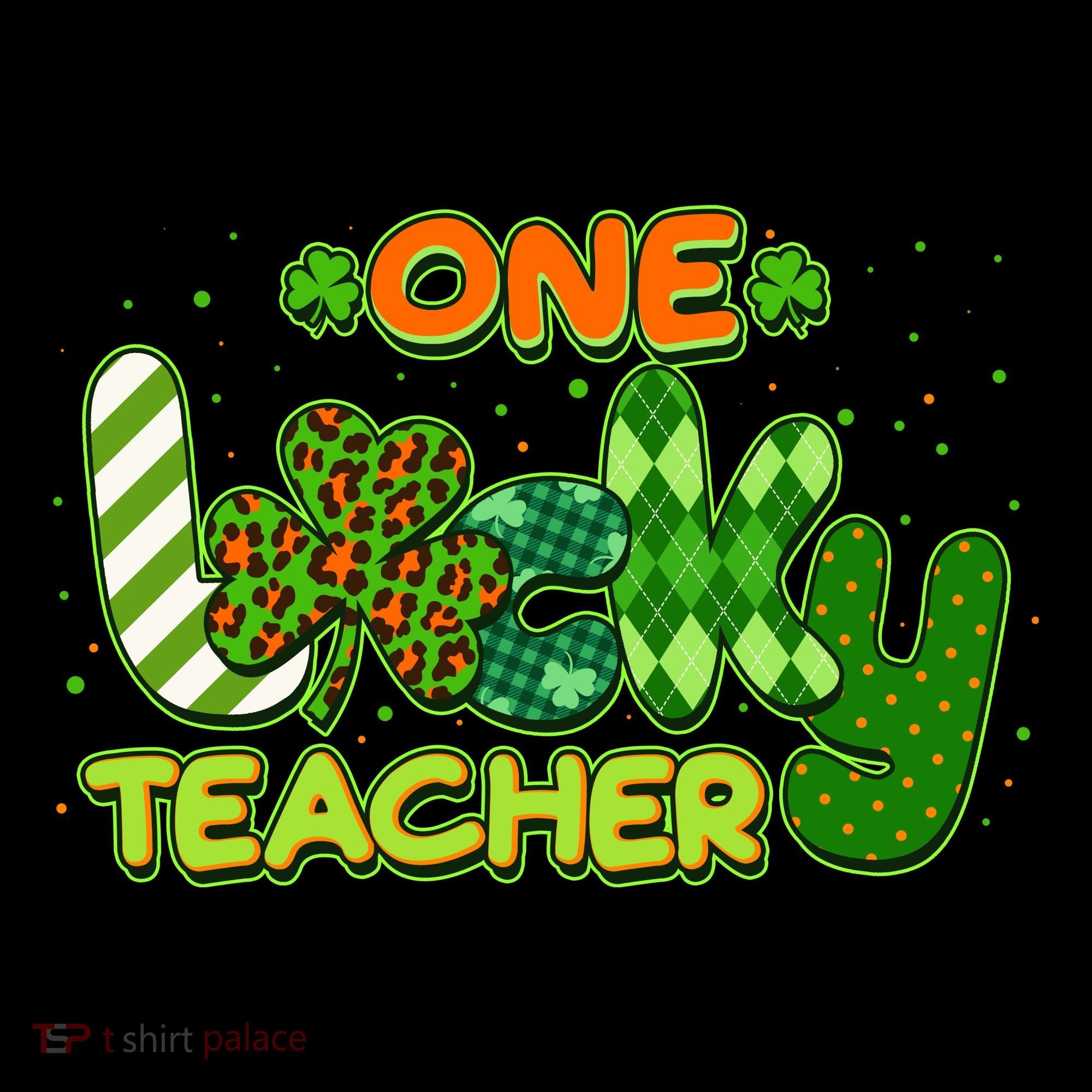 Funny Cute St Patrick's Day One Lucky Teacher Women's Tank Top