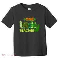 Funny Cute St Patrick's Day One Lucky Teacher Toddler T-Shirt thumb 0