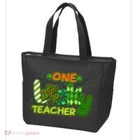 Funny Cute St Patrick's Day One Lucky Teacher Tote Bag thumb 3